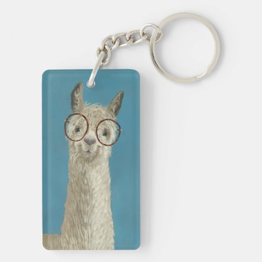 Llama Specs - Rundglas Schlüsselanhänger (Rückseite)