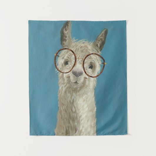 Llama Specs - Rundglas Wandteppich (Vorderseite)