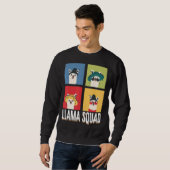 Llama Squad Animal Niedlich Hat Llama Sweatshirt (Vorne ganz)