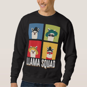 Llama Squad Animal Niedlich Hat Llama Sweatshirt