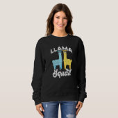 Llama Squad Coole Sonnenbrille Sweatshirt (Vorne ganz)