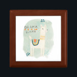 Llama Squad - Drama Llama Erinnerungskiste<br><div class="desc">Llama Squad II von Juni Erica Vess. Verfügt über ein niedliches Lamm in abgestuften Farben mit dem Satz "Drama llama".</div>
