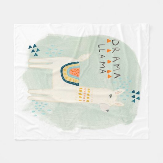 Llama Squad - Drama Llama Fleecedecke (Vorderseite (Horizontal))