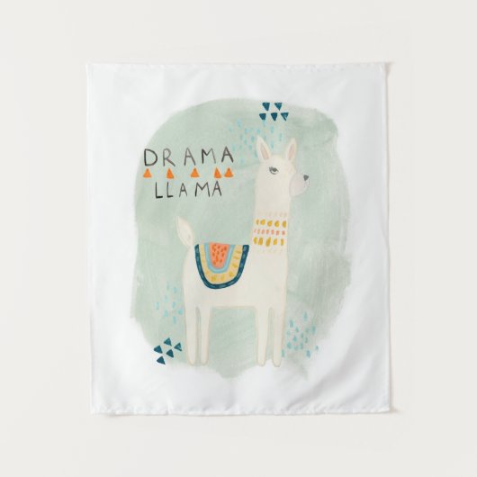 Llama Squad - Drama Llama Wandteppich (Vorderseite)