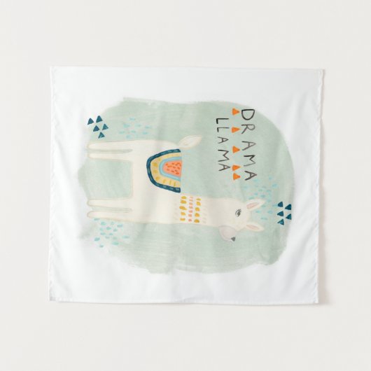 Llama Squad - Drama Llama Wandteppich (Vorderseite (Horizontal))