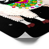 Llama Squad Fun Llama Matching Gles Merry Christma Poster (Ecke)