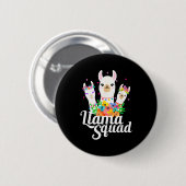 Llama Squad Funny Cute Llama Matching  Button (Vorne & Hinten)