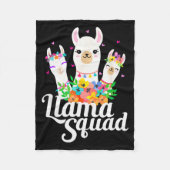 Llama Squad Funny Cute Llama Matching  Fleecedecke (Vorderseite)