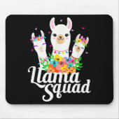 Llama Squad Funny Cute Llama Matching  Mousepad (Vorne)