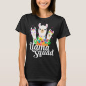 Llama Squad Funny Cute Llama Matching  T-Shirt (Vorderseite)