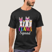 Llama Squad Funny Niedlich Llama Matching T-Shirt (Vorderseite)