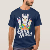 Llama Squad Funny Niedlich Llama Matching T-Shirt (Vorderseite)