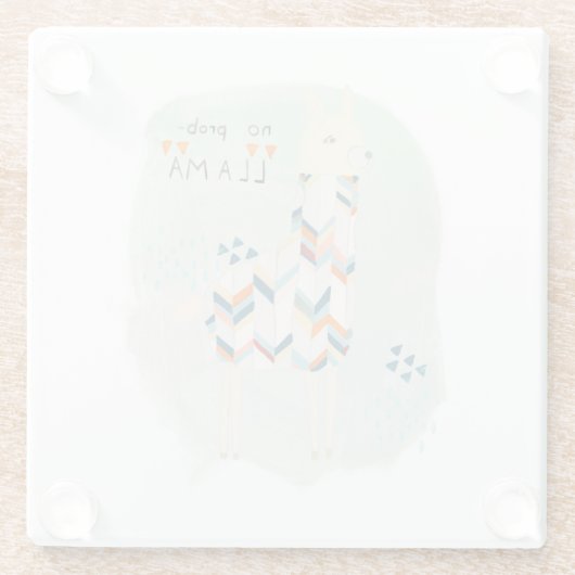 Llama Squad - No Prob-llama Glasuntersetzer (Rückseite)