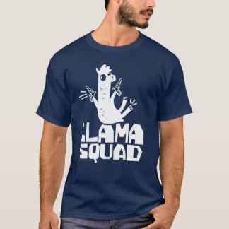 Llama Squad Tier Llamas Süße Sprüche Retro T-Shirt