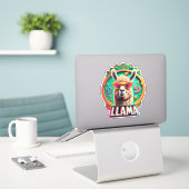 Llama Sticker Das perfekte Geschenk für Tierliebha (Laptop auf Schreibtisch)