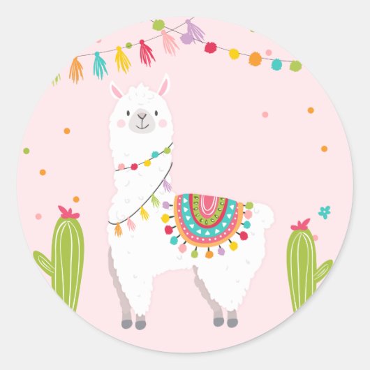 Llama Sticker Llama Geburtstag Alpaca Fiesta Mexik (Vorderseite)