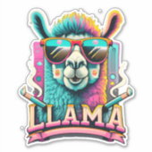 Llama Stickers Your Daily Dose of Cuteness Aufkleber (Vorderseite)