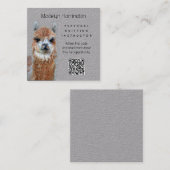 Llama Strickanleitung QR-Code Visitenkarte (Vorne/Hinten)