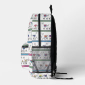 Llama Stripe Muster Bedruckter Rucksack (Rechts)