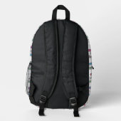 Llama Stripe Muster Bedruckter Rucksack (Rückseite)