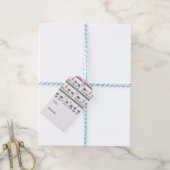 Llama Stripe Muster Geschenkanhänger (Mit Garn)