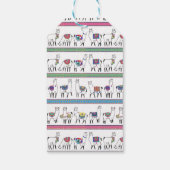 Llama Stripe Muster Geschenkanhänger (Rückseite)