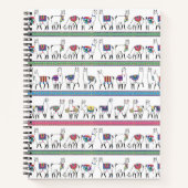Llama Stripe Muster Notizblock (Vorderseite)