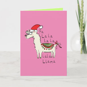 Llama Süß Lustig Weihnachten Feiertag Karte