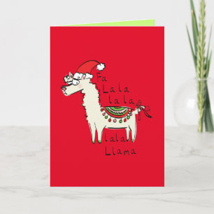 Llama Süß Lustig Weihnachten Feiertag Karte