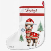 Llama Sweater Grosses Weihnachtsfest Strumpf Großer Weihnachtsstrumpf (Rückseite)