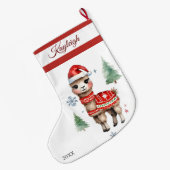 Llama Sweater Grosses Weihnachtsfest Strumpf Großer Weihnachtsstrumpf (Rückseite (Hängend))