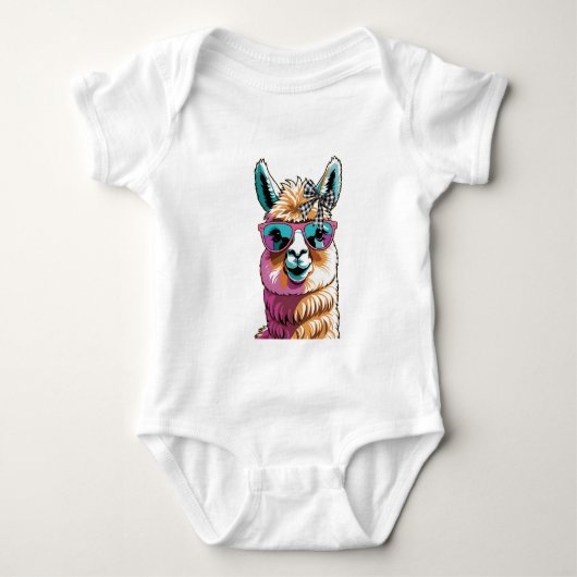 Llama-Tag Baby Strampler (Vorderseite)