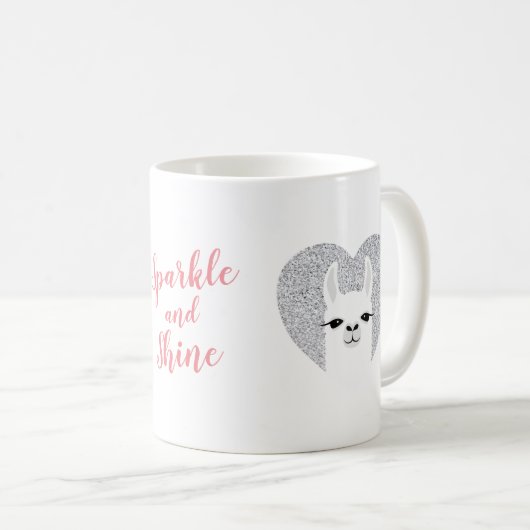 Llama-Tasse Kaffeetasse (VorderseiteRechts)