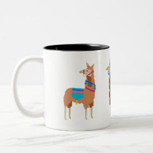 Llama-Tasse Zweifarbige Tasse