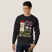 Llama Teacher Student 100 Days Of 2nd Grade No Pro Sweatshirt (Vorne ganz)