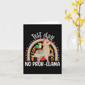 Llama Test Day Mai 2024 No Prob-llama Llama Teache Karte (Gelbe Blume)
