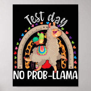 Llama Test Day Mai 2024 No Prob-llama Llama Teache Poster