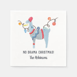 Llama thematisiert Ugly Sweater Weihnachtsfest Par Serviette