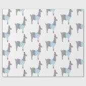 Llama thematisiert Weihnachten Geschenkpapier (Flach)