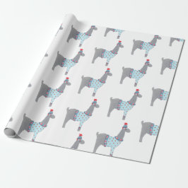 Llama thematisiert Weihnachten Geschenkpapier