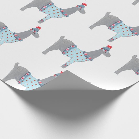 Llama thematisiert Weihnachten Geschenkpapier (Ecke)