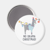 Llama thematisiert Weihnachten Magnet (Vorderseite/Rückseite)