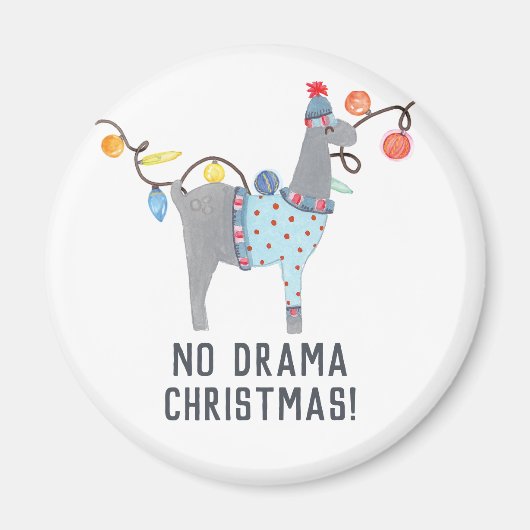 Llama thematisiert Weihnachten Magnet (Vorne)