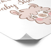 Llama Theme Baby Dusche Begrüßungszeichen Poster (Ecke)