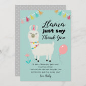 Llama Theme Birthday Dankeskarte (Vorne/Hinten)