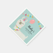 Llama Theme Birthday Party Serviette (Ecke)