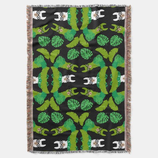 Llama Themed Print Decke (Vorderseite Vertikal)