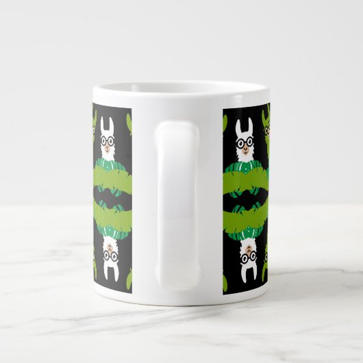 Llama Themed Print Jumbo-Tasse (Rückseite)