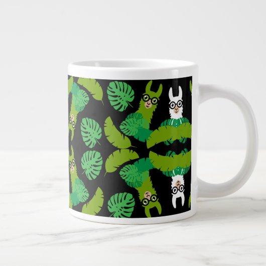 Llama Themed Print Jumbo-Tasse (Rechts)