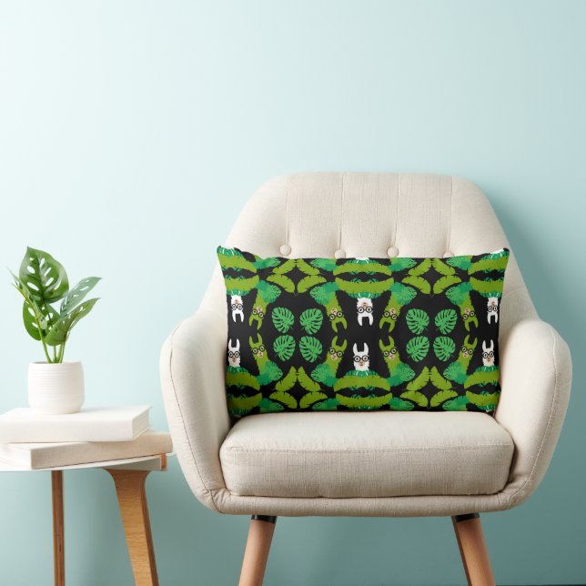Llama Themed Print Lendenkissen (Stuhl )